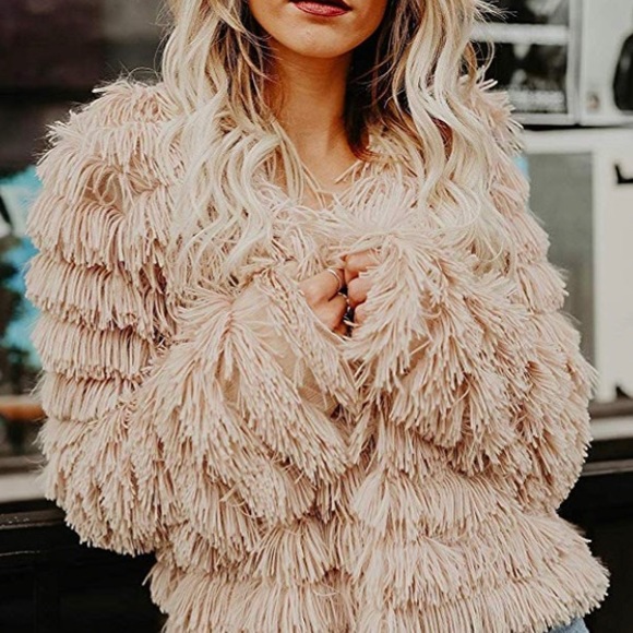 Open Front Cardigan Fur Coat Jacket Warm Coat NWT - Picture 3 of 8